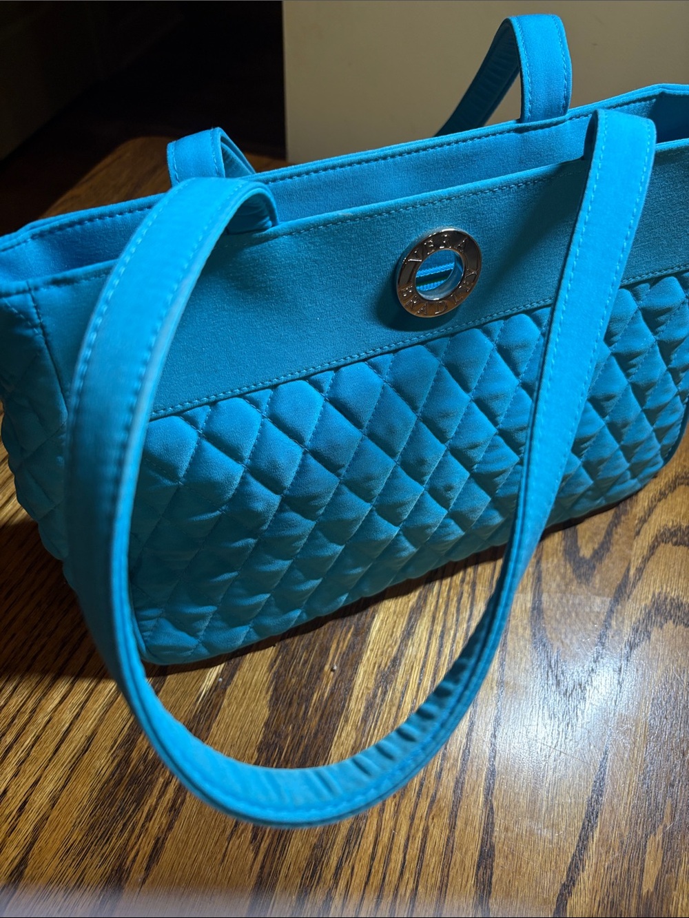 Vera Bradley Turquoise Quilted Shoulder Tote